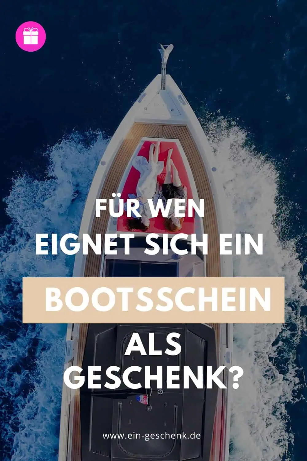 Männer Geschenk Bootsschein Bild Boot fahren