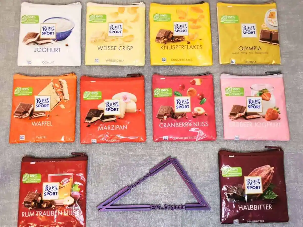 Geldgeschenk Recycelte Ritter Sport Verpackung