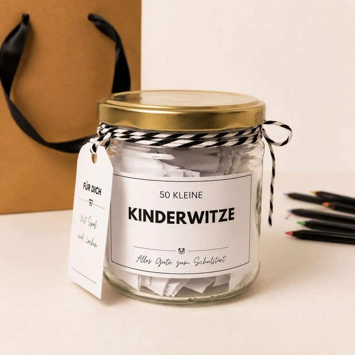 Einschulung DIY Einschulungsgeschenk Kinder-Witze basteln
