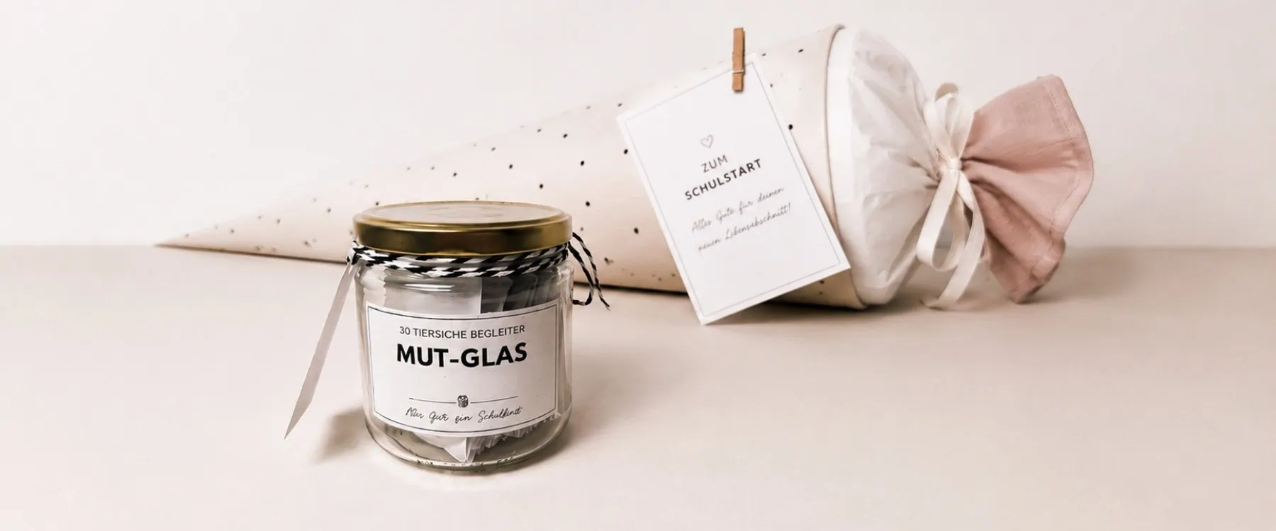 Einschulungsgeschenk Mutmach-Glas Einschulungsgeschenk basteln