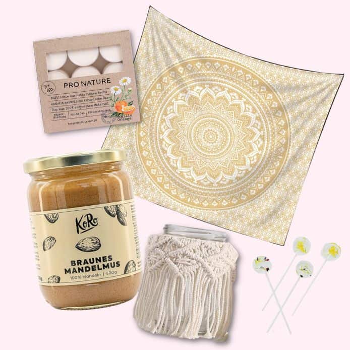 boho style, teelichter, wandtuch mandala
