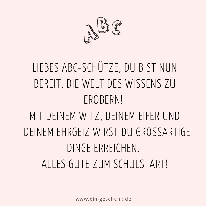 sprüche zur einschulung
