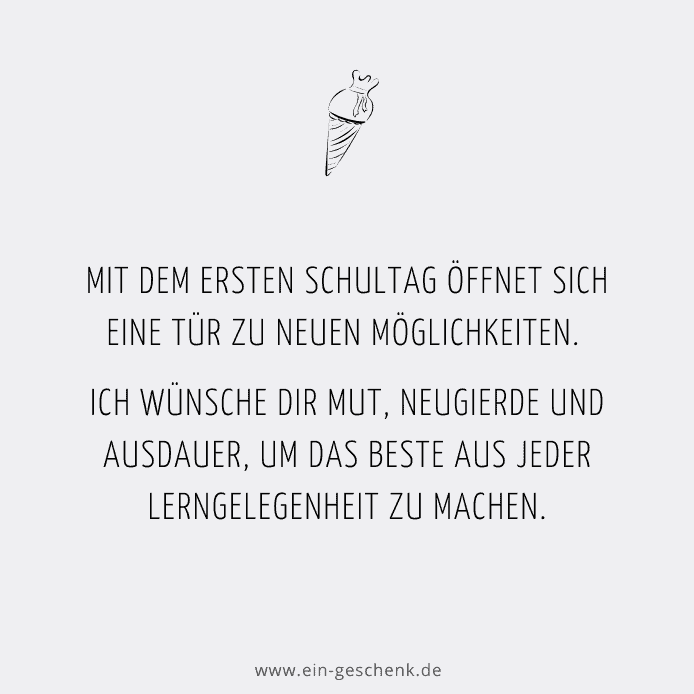Glückwünsche für den Schulanfang