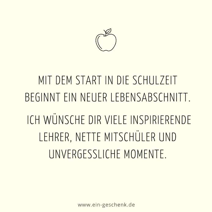 Glückwünsche zur Einschulung