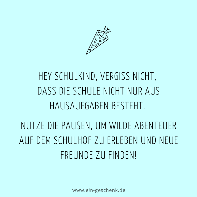 Glückwünsche zur Einschulung