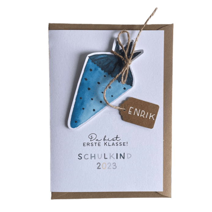 Grußkarte Einschulung