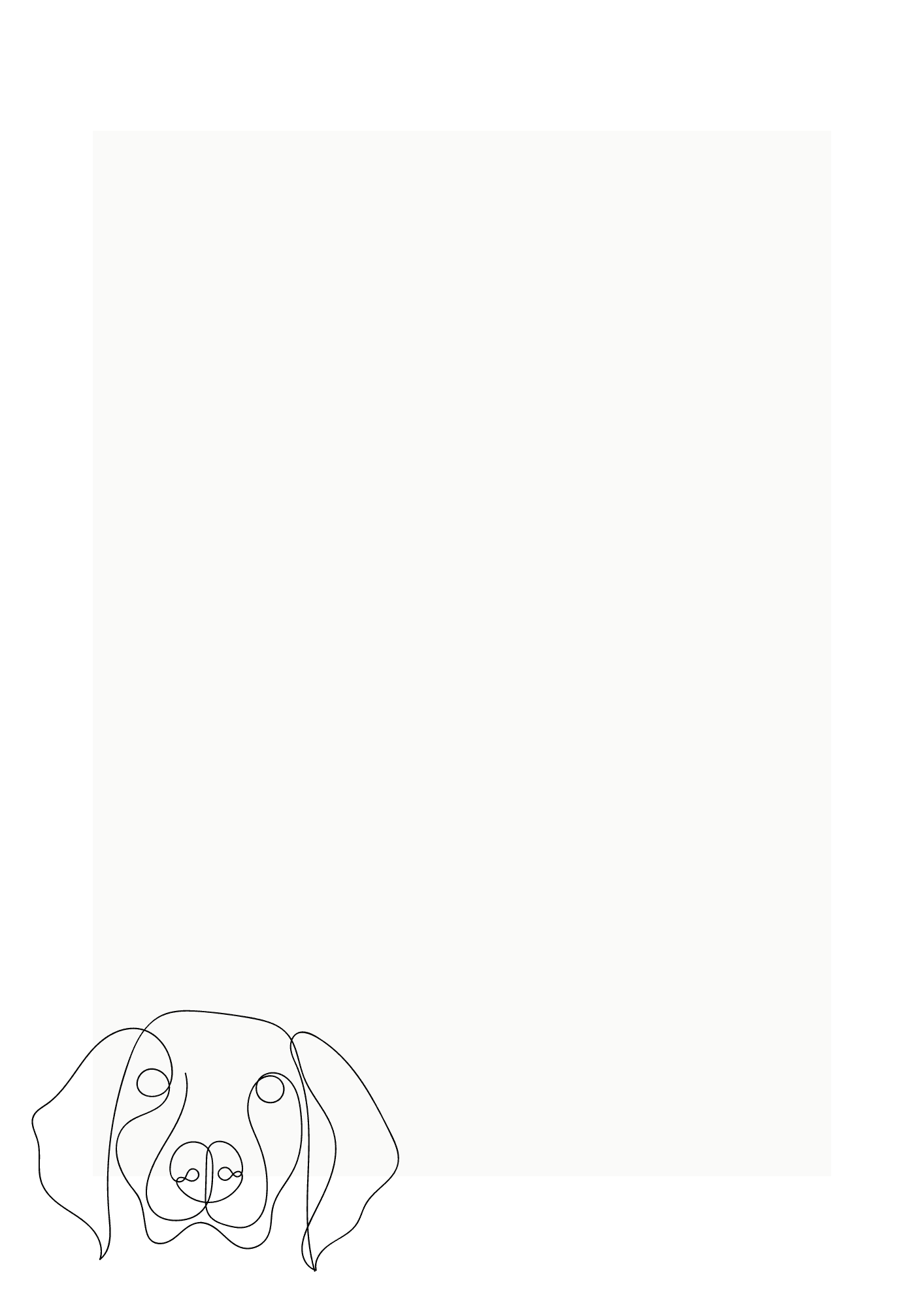 vorlage briefpapier hund