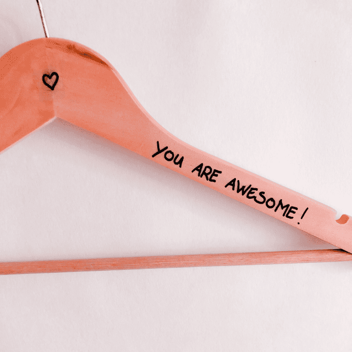 DIY Geschenke Kleiderbügel mit Spruch