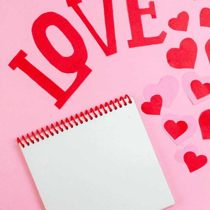 Valentinstagsgeschenk Block 
