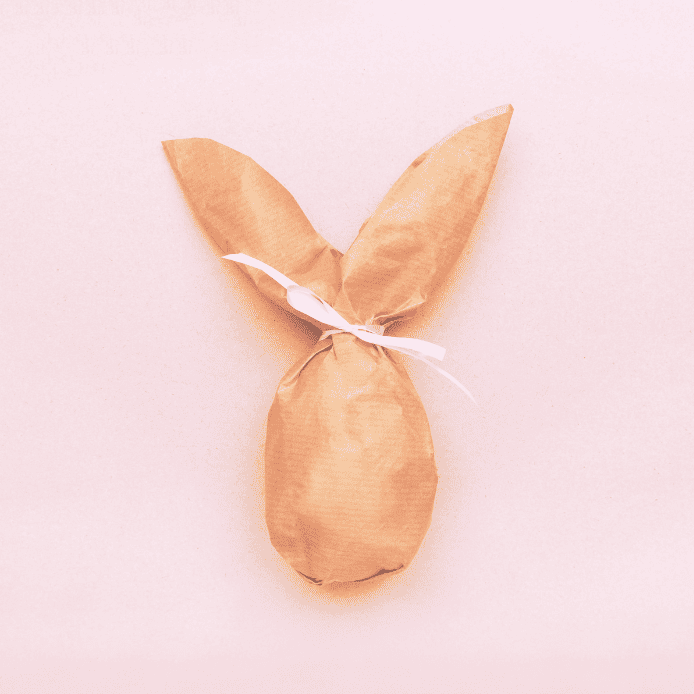 Ostergeschenke für Eltern Hasenfigur aus Papier