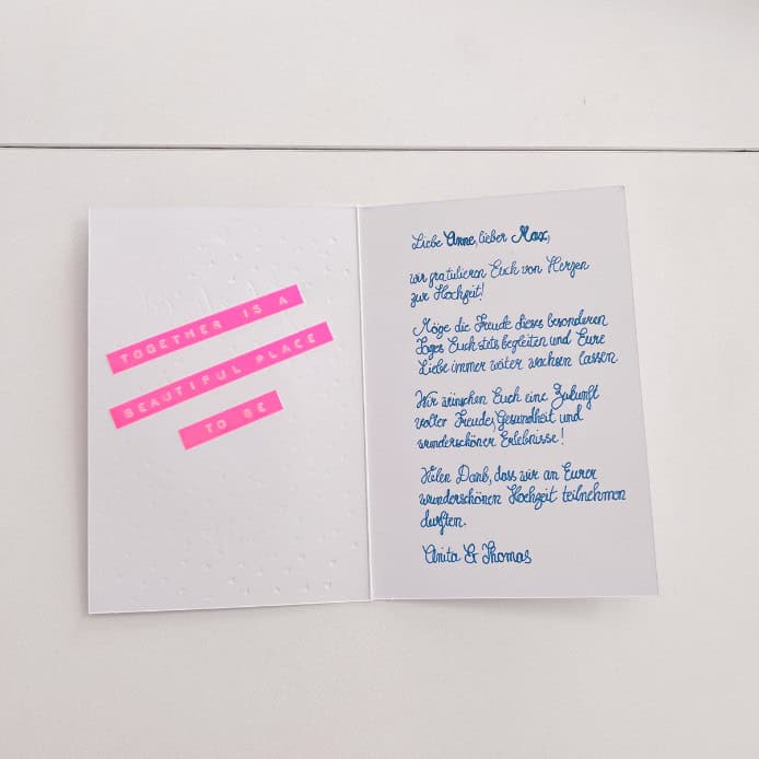 Glückwünsche zur Hochzeit