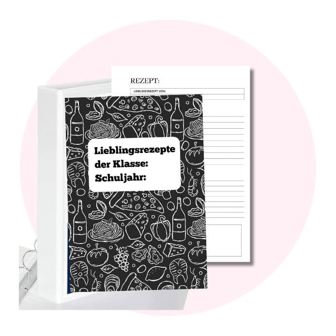 Abschiedsgeschenke für den Lehrer Vorlagen für Rezeptbuch