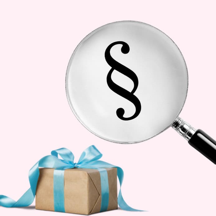 Geschenk Lupe Paragraph