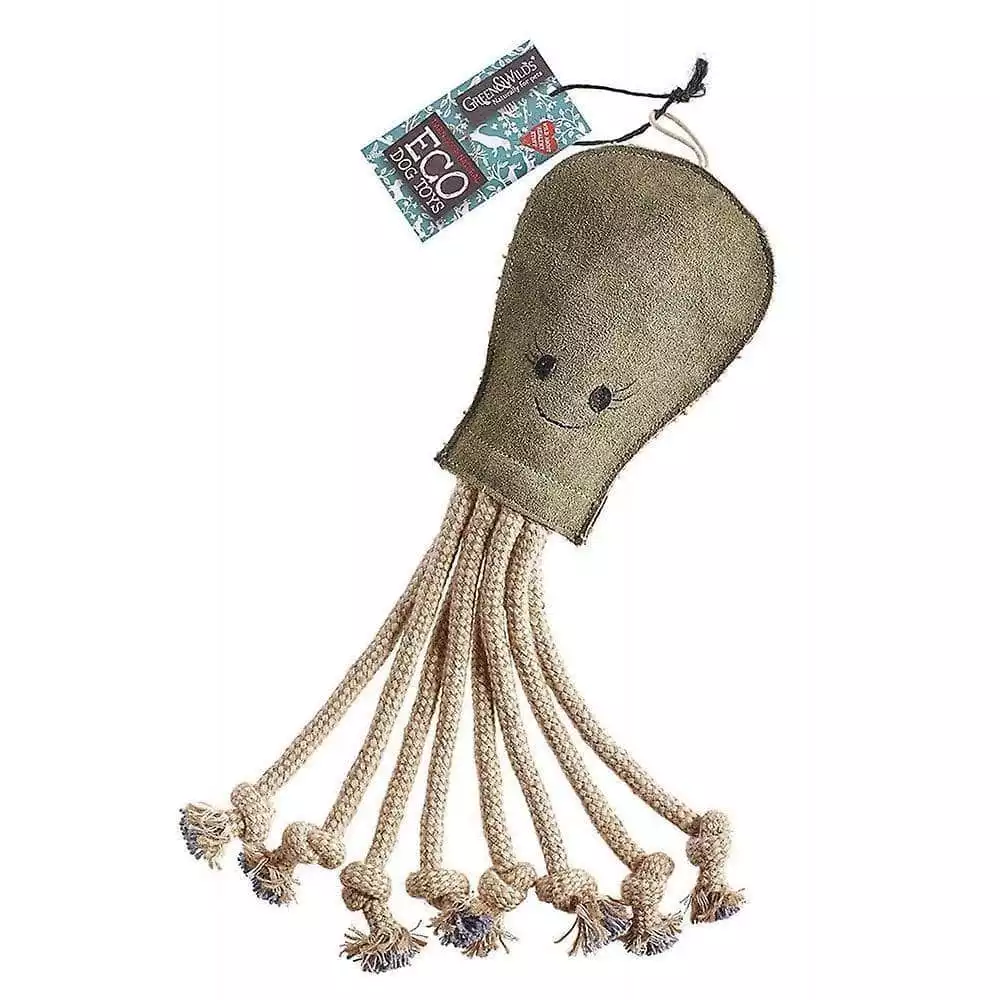 Natrliches Hundespielzeug Oktopus "Olive" Upcycling