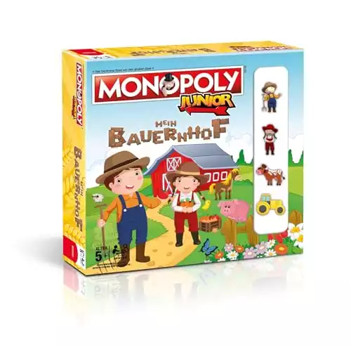 Winning Moves - Monopoly Junior - Mein Bauernhof - Bauernhof-Spiel - Alter 5+ - Deutsch
