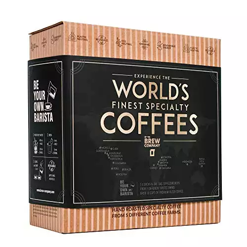 Innovatives Kaffee Geschenk Set – 5 Beste Bio Kaffees aus aller Welt