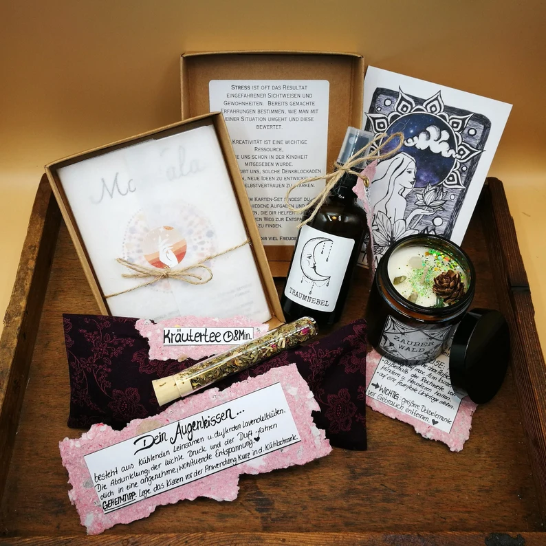 Entspannungs-Box Gr. XL: Geschenkset, Self Care, Karten-Set "Kreative Entspannung"