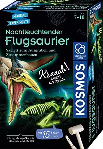 KOSMOS Nachtleuchtender Flugsaurier, Skelett zum Ausgraben im Komplett-Set