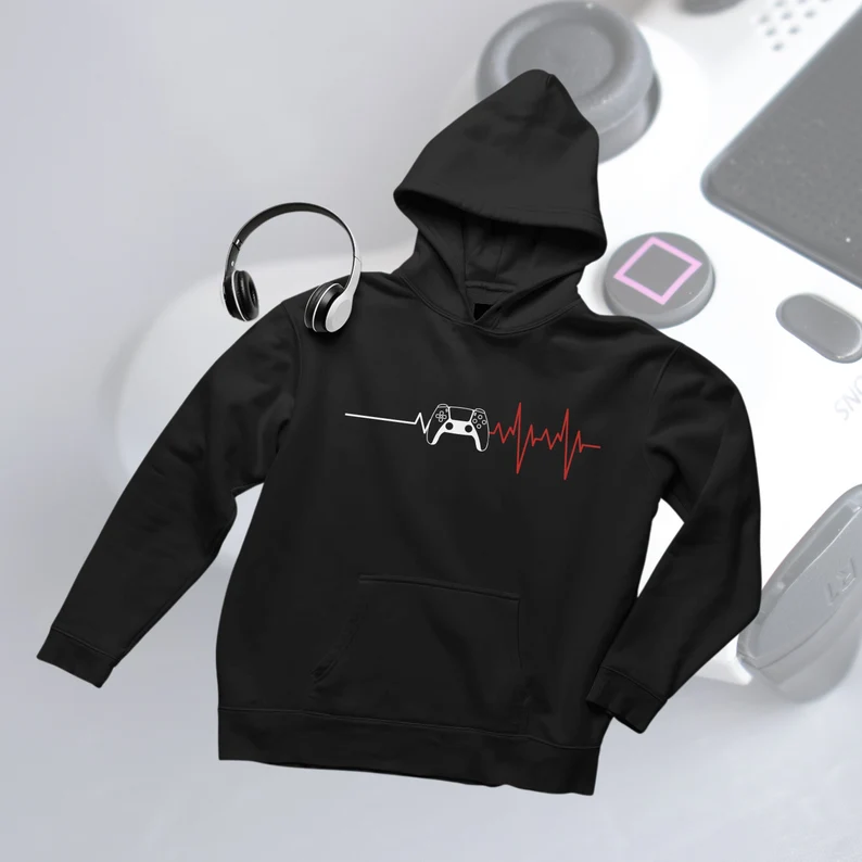 Gamer Hoodie Zocker-Heartbeat