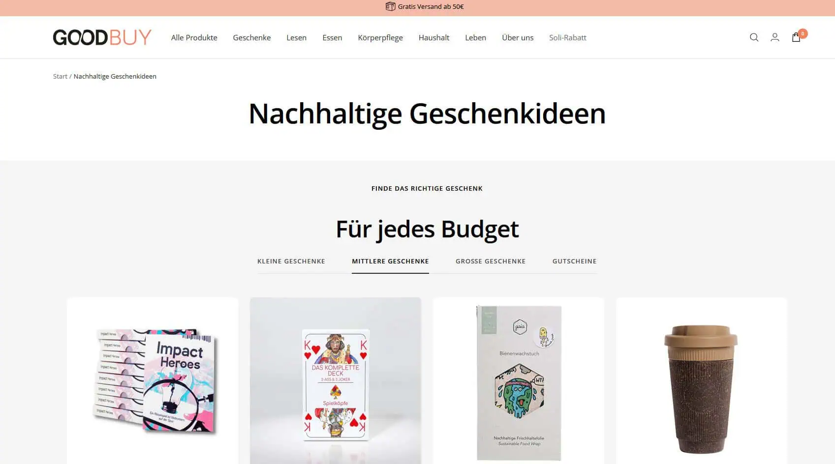 onlineshops für Geschenke