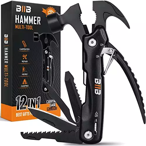 BIIB Geschenke für Männer, 12 in 1 Multitool Camping Zubehör