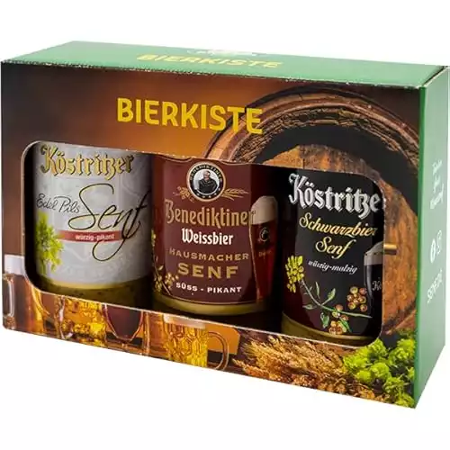 Altenburger Original Bierkiste - drei mit Bier verfeinerte Senfsorten