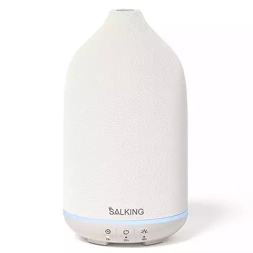 SALKING Aroma Diffuser, Weiß Keramik Diffusor für Ätherische Öle, BPA-Free