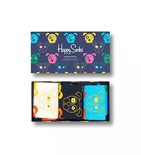 Happy Socks Unisex 3-pack Mixed Dog Gift Set Socken