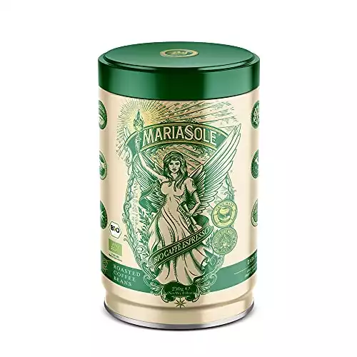 Mariasole Caffè Espresso Bohnen Bio 250g in hochwertiger Kaffeedose