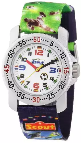 Scout Jungen-Armbanduhr Analog Quarz Textil