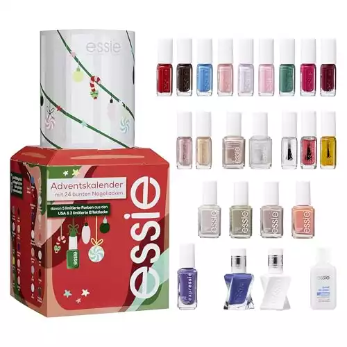 essie Adventskalender (24-teilig) Nagellack-Set mit Nagelpflege