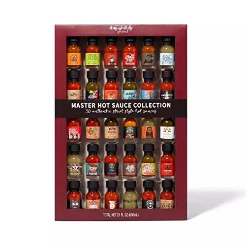 Thoughtfully Hot Sauce Geschenkset Probierset Mit 30 Verschiedenen Scharfen Saucen Weltweit Inspiriert