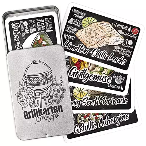 Chroma Products Grillrezepte auf 30 Karten: Grillen mit Abbildungen und Erklärungen