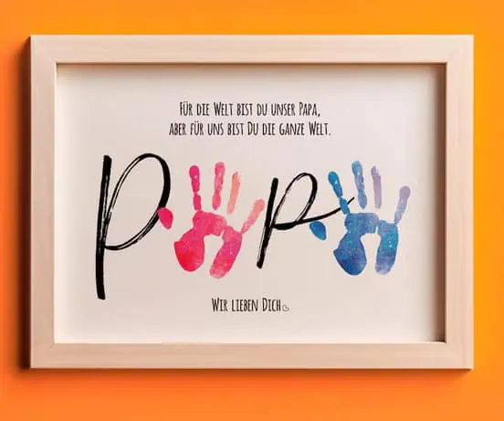 Geschenk Handabdruck - zum Ausdrucken