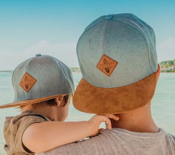 Partnerlook Caps 2er-Set Hellblau