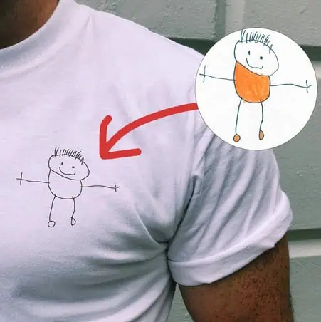 Kinderzeichnung T-Shirt - personalisiert