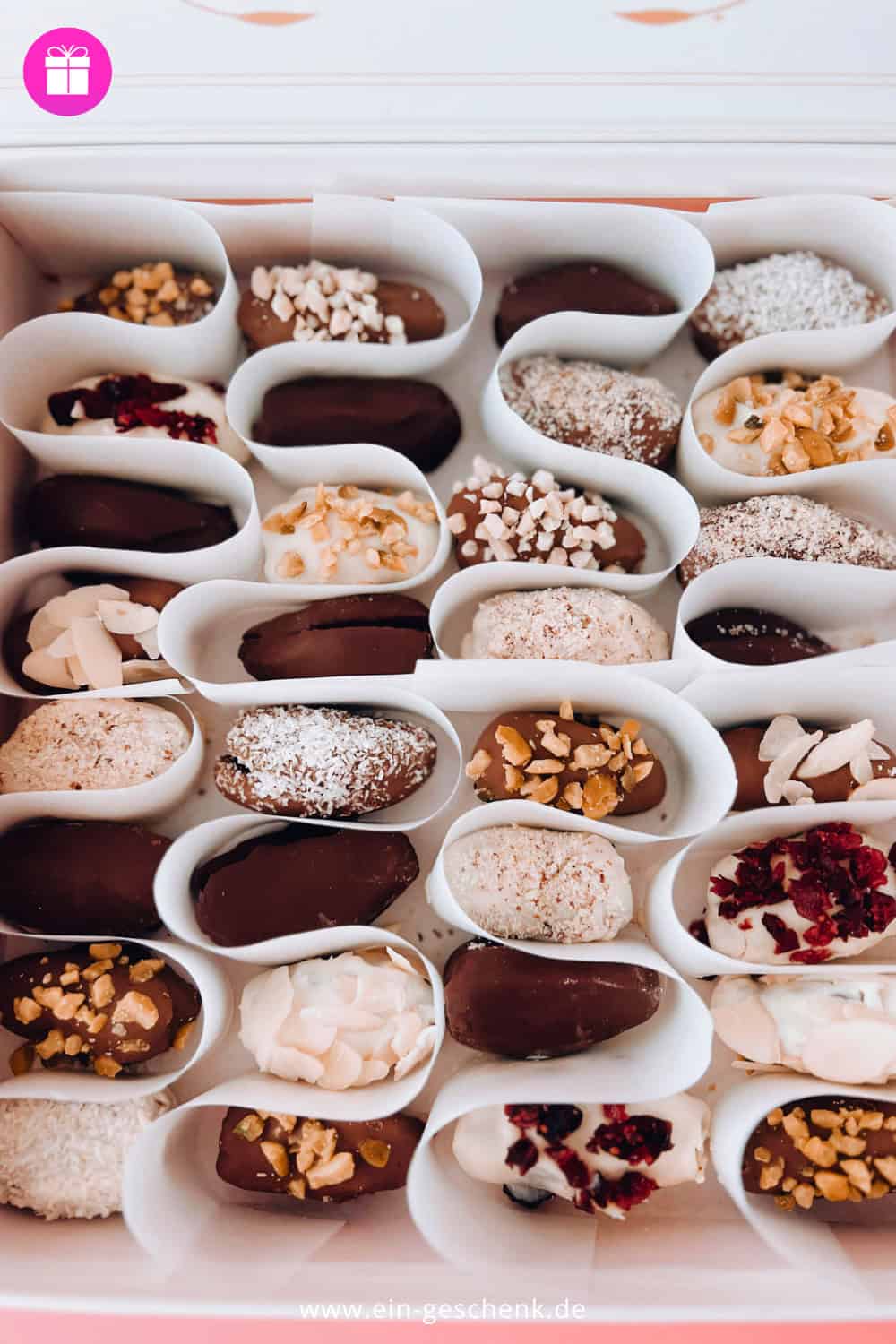 Dattel Pralinen Verpackung