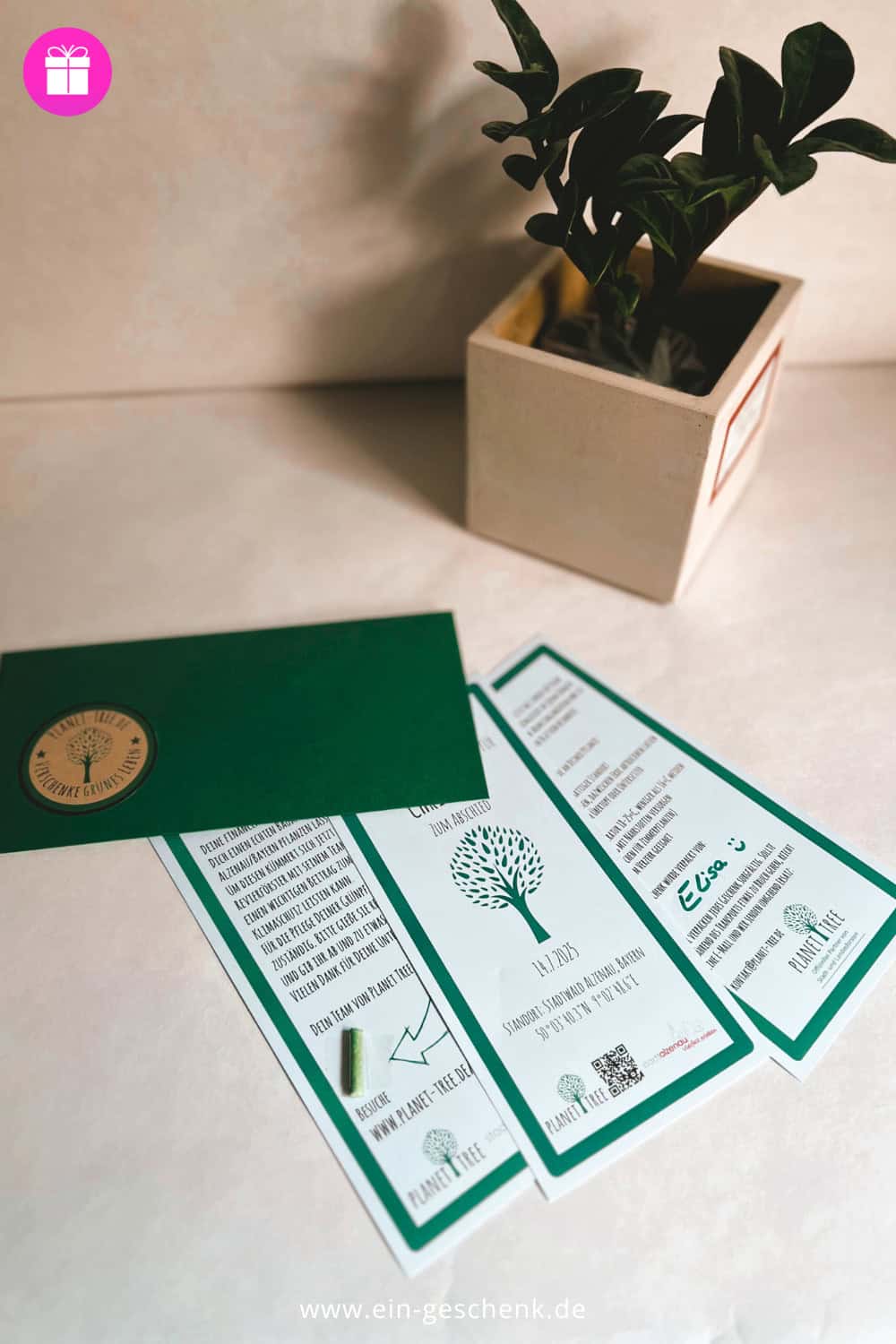 Grünpflanze planet tree Abschiedsgeschenk