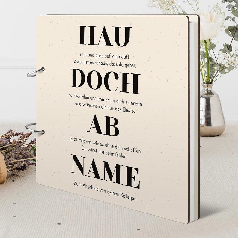 Personalisiertes Kollegen Abschiedsbuch